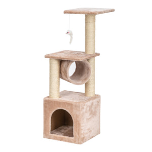 36" Stable Cute Sisal Cat Climb Holder Cat Tower Beige