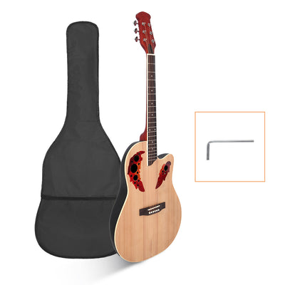 Burlywood 41 inch Cutawary Round Back Acoustic Guitar