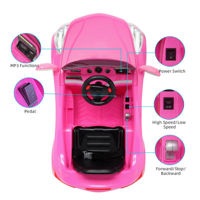 LEADZM LZ-9928 Electric Stroller Double Drive 35W*2 Battery 12V7AH*1 with 2.4G Remote Control Pink