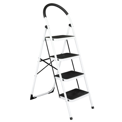 Folding Stool Heavy Duty Industrial Lightweight 4-Step Iron Ladder