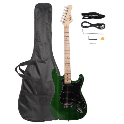 Green GST Stylish Electric Guitar Kit with Black Pickguard