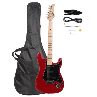 Red GST Stylish Electric Guitar with Black Pickguard