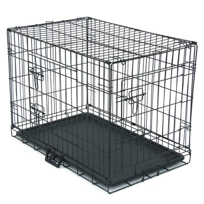 30" Pet Kennel Cat Dog Folding Steel Crate Animal Playpen
