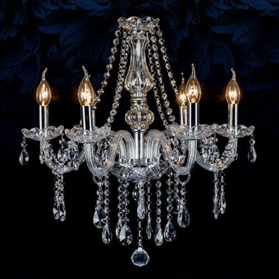 Candle Shape Ceiling Light Fixture Pendant Crystal Chandelier