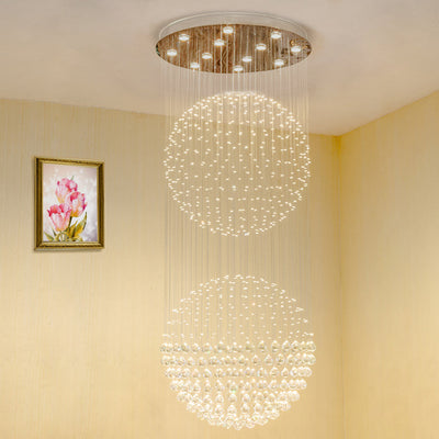 K9 Foyer Chandelier for Entryway or Staircase (Two-Ball)