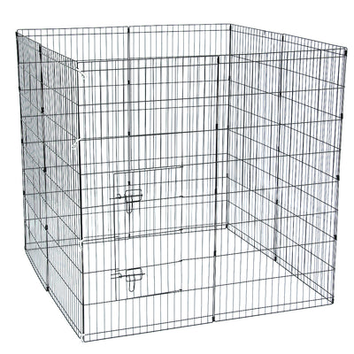 48" Tall Wire Fence Pet Dog Cat Folding Exercise Yard 8 Panel Metal Play Pen