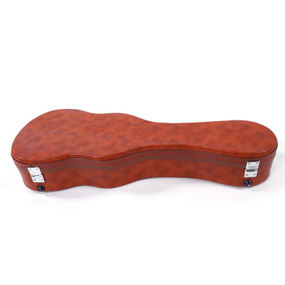 Brown 23" Concert Python Pattern Crocodile Leather Ukulele Case