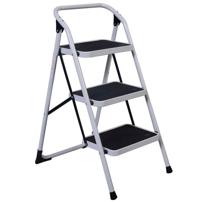 Home Use 3-Step Short Handrail Iron Ladder