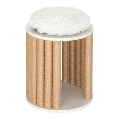 16" Pet Cat Climbing Frame Cat Furniture Grab Column Side Table