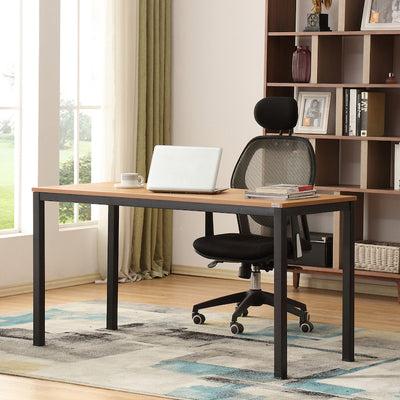 AUXLEY 55“ Teak Office Desk with Black Leg