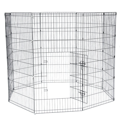 48" Tall Wire Fence Pet Dog Cat Folding Exercise Yard 8 Panel Metal Play Pen