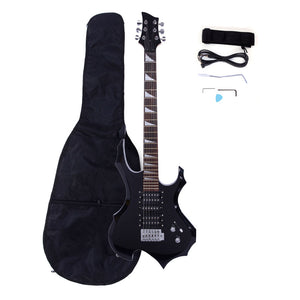 Black Flame Shaped Electric Guitar