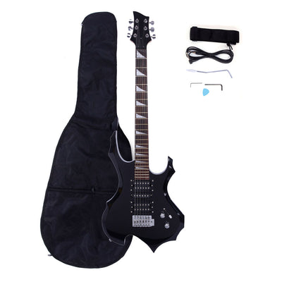 Black Flame Shaped Electric Guitar