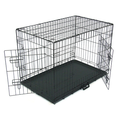 36" Pet Kennel Cat Dog Folding Steel Crate Animal Playpen