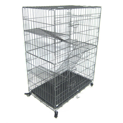 Large Folding Collapsible Pet Cat Wire Cage Indoor Outdoor Playpen