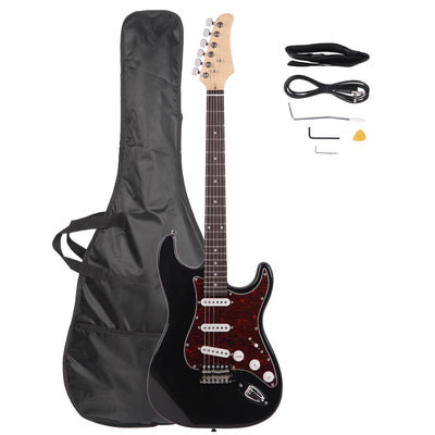 Black & Red Stylish Pearl-shaped Pickguard Electric Guitar