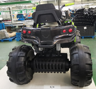 12V Kids Electric 4-Wheeler ATV Quad Ride On Car Toy with 3.7mph Max Speed, Treaded Tires, LED Headlights, AUX Jack, Radio