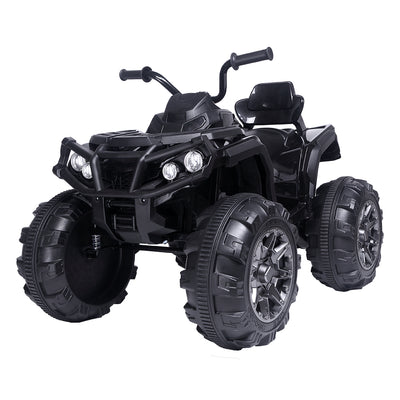 12V Kids Electric 4-Wheeler ATV Quad Ride On Car Toy with 3.7mph Max Speed, Treaded Tires, LED Headlights, AUX Jack, Radio