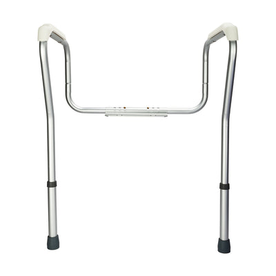 Stand Alone Toilet Safety Grab Rail Silver