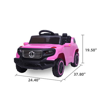 LEADZM LZ-910 Electric Car Single drive Children Car with 35W*1 6V7AH*1 Battery  Pre-Programmed Music and Remote control Pink