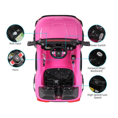 LEADZM LZ-9922 Off-Road Vehicle Double Drive 35W*2 Battery 12V7AH*1 With 2.4G Remote Control Pink