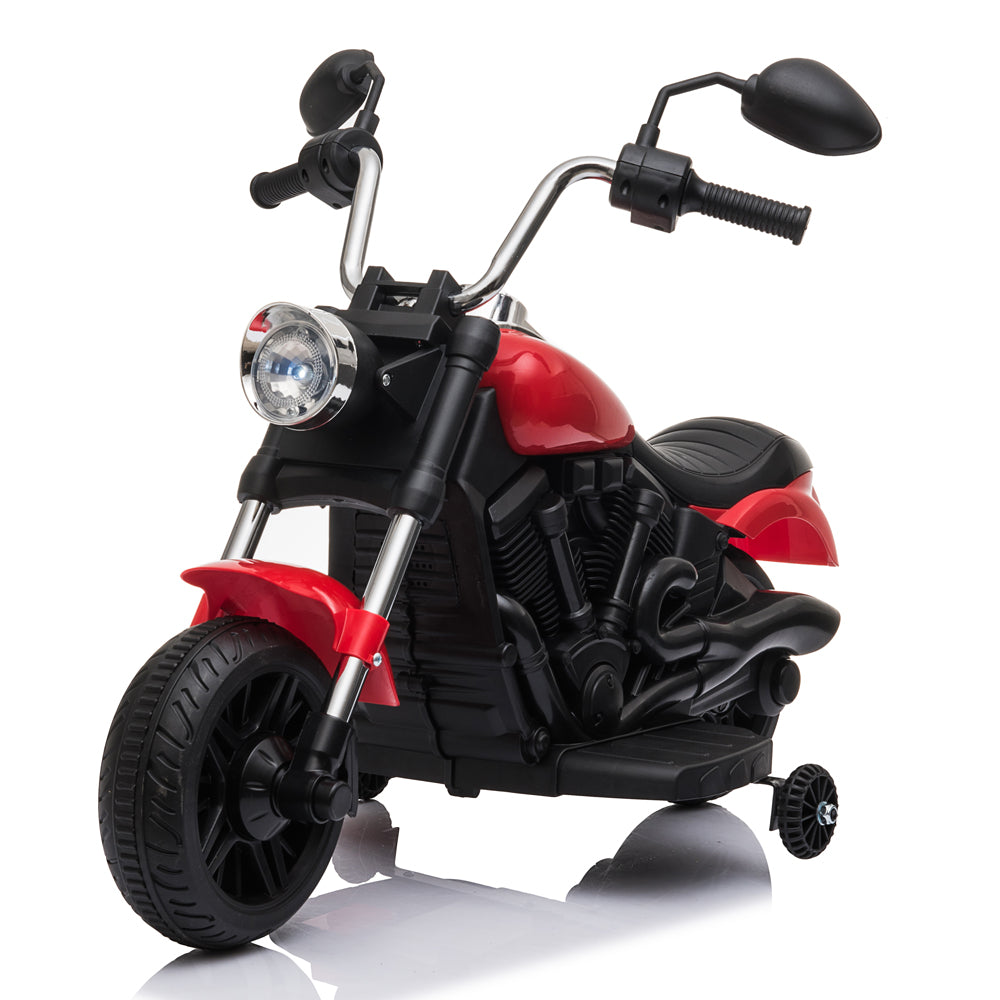 Kids Electric Ride On Motorcycle With Training Wheels 6V Red