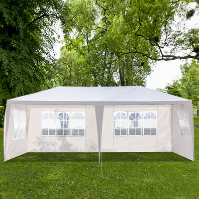 3 x 6m Four Sides Waterproof Tent with Spiral Tubes White