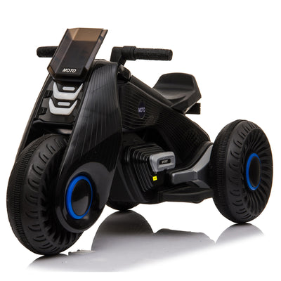 Children's Electric Motorcycle 3 Wheels Double Drive Black