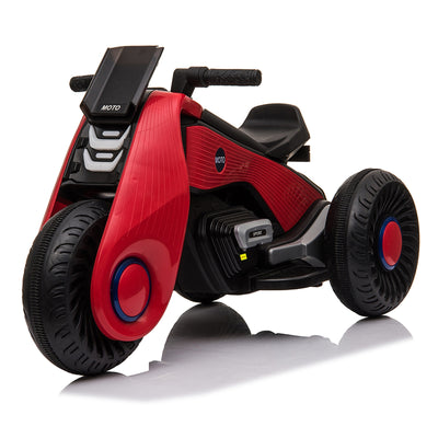 Children's Electric Motorcycle 3 Wheels Double Drive Red