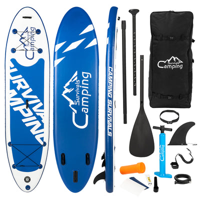 11' Adult Inflatable SUP Stand Up Paddle Board White & Dark Blue & Black