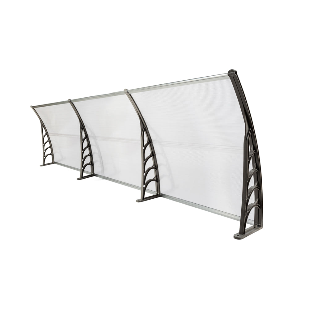 300 x 96 Household Application Door & Window Awnings Transparent Board & Gray Holder