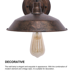 2PCS Wall Lamp E27 Wall Light Sturdy Iron Decorative Wall Lamp without Bulb for Home Living Room Bedroom Restaurant Coffee Bar Villa Homestay