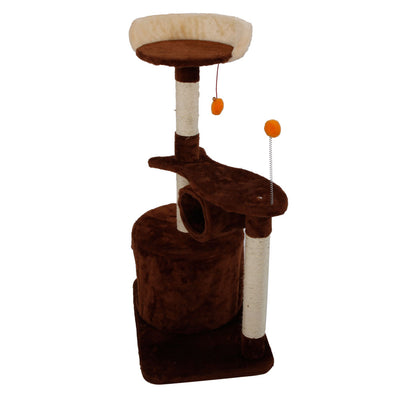 M22 39" Stable Cute Sisal Cat Climb Holder Cat Tower Coffee