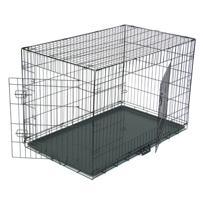 48" Pet Kennel Cat Dog Folding Steel Crate Animal Playpen