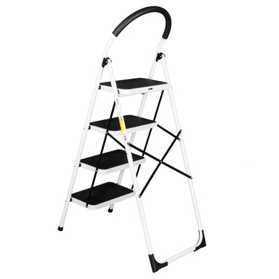 Folding Stool Heavy Duty Industrial Lightweight 4-Step Iron Ladder