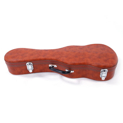 Brown 23" Concert Python Pattern Crocodile Leather Ukulele Case