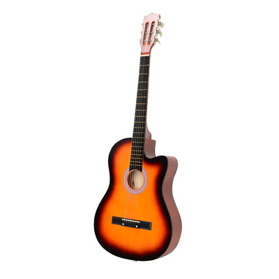 Sunset 38 Inch Cutaway Acoustic Guitar with Guitar Plectrum