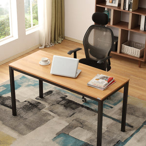 AUXLEY 55“ Teak Office Desk with Black Leg