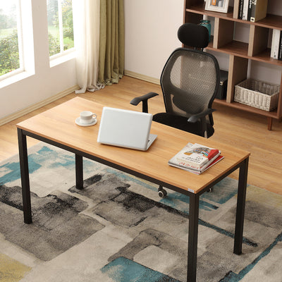 AUXLEY 55“ Teak Office Desk with Black Leg