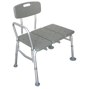 3 Blow Molding Plates Aluminium Alloy Elderly Bath Chair Gray