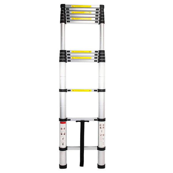 Single Side Extension 12-Step Aluminum Stretchable Ladder - auxley.com