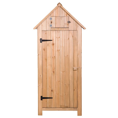 Fir wood Arrow Shed with Single Door Wooden Garden Shed Wooden Lockers