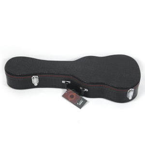 Black 23" Concert Python Pattern Leather Ukulele Case
