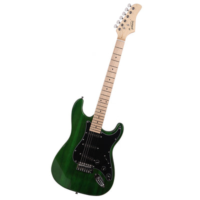 Green GST Stylish Electric Guitar Kit with Black Pickguard