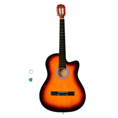 Sunset 38 Inch Cutaway Acoustic Guitar with Guitar Plectrum
