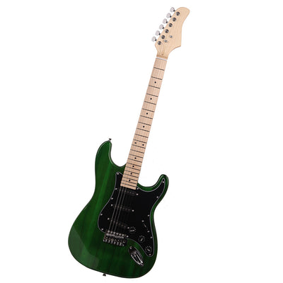 Green Stylish Electric Guitar with Black Pickguard