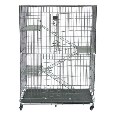 Large Folding Collapsible Pet Cat Wire Cage Indoor Outdoor Playpen