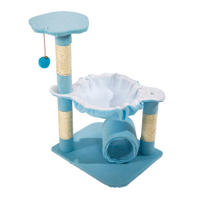 M51 28" Stable Cute Sisal Cat Climb Holder Cat Tower Lamb Blue