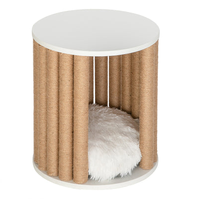 16" Pet Cat Climbing Frame Cat Furniture Grab Column Side Table