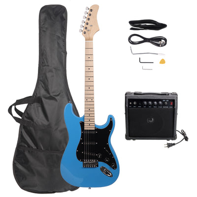 Sky Blue Stylish Electric Guitar with Black Pickguard